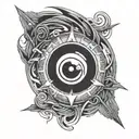 Itachi uchiha sharingan  tattoo design idea