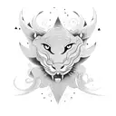 cave art hunt tattoo design idea