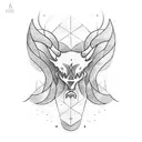 cave art hunt tattoo design idea