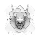 cave art hunt tattoo design idea