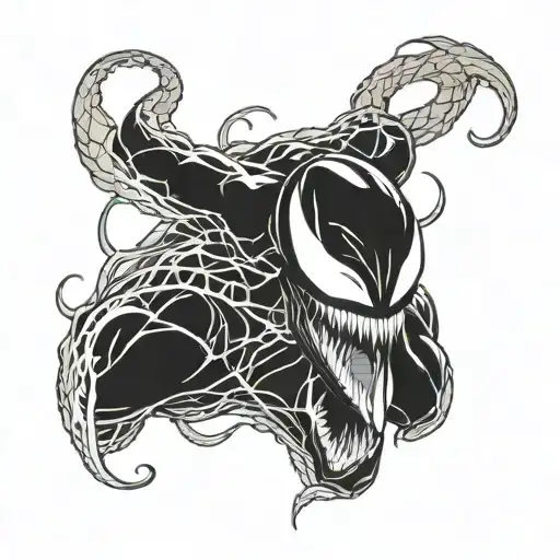 venom marvel tattoo design idea