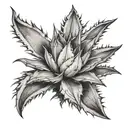 agave plant tattoo design idea