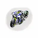 racing bike, valentino rossi tattoo design idea