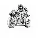 racing bike, valentino rossi tattoo design idea