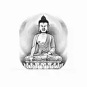 buddha in ancient culture tattoo design idea