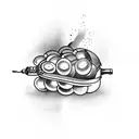 winebottle with grain and grapes tattoo design idea