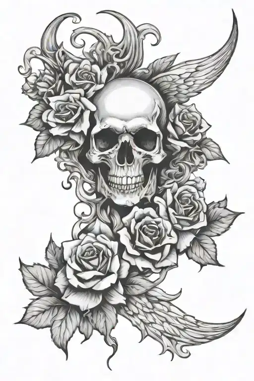 Inscription associated with tattoo design idea