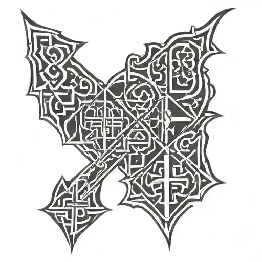 anglo saxon runes tattoo design idea