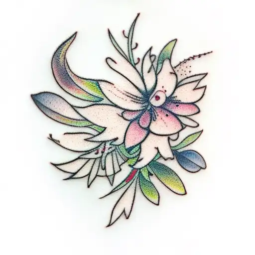 babys breath tattoo design idea