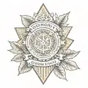 honor courage loyalty tattoo design idea