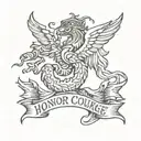 honor courage loyalty tattoo design idea