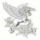 honor courage loyalty tattoo design idea