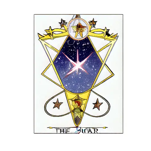 the star tarot card tattoo design idea