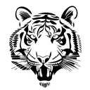 Tiger for female tattoo design idea