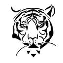 One Line Tiger small tattoo design idea
