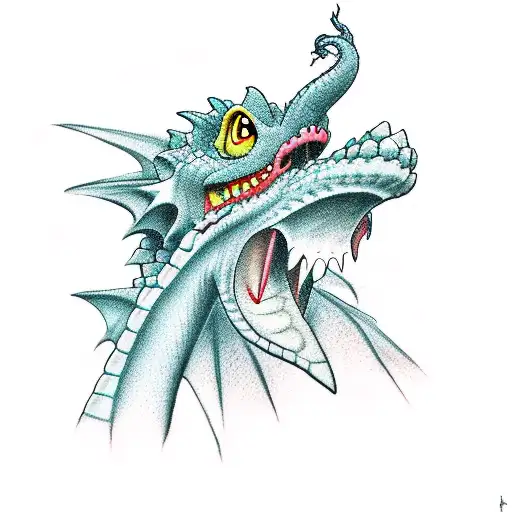 satisfaction with a dragon for hate tattoo design idea