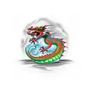 satisfaction with a dragon for hate tattoo design idea