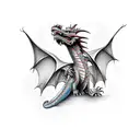 satisfaction with a dragon for hate tattoo design idea