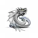 satisfaction with a dragon for hate tattoo design idea