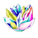 crystal melody tattoo design idea