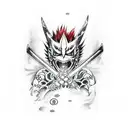 ichigo kurosaki final tensa zangetsu sleeve tattoo design idea