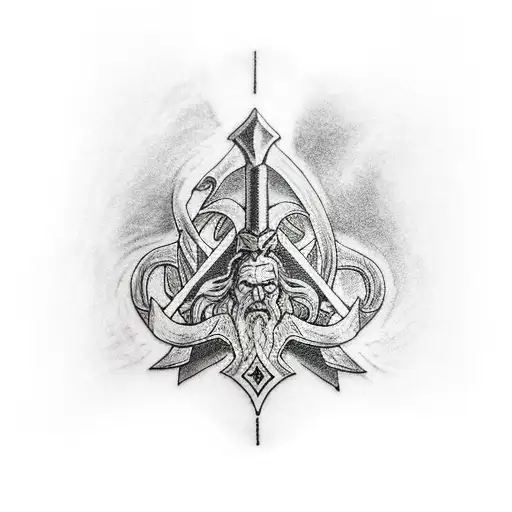 tattoo of the axes of gimli (lord of the rings) on the forearm tattoo design idea