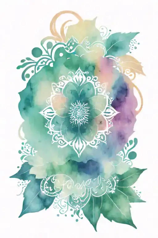 van hippy inspired mandala tattoo design idea