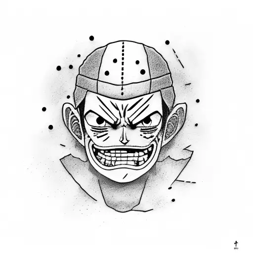 luffy and kurt angle tattoo design idea