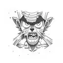 luffy and kurt angle tattoo design idea