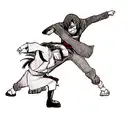 itachi uchiha fighting Ken kaneki  tattoo design idea