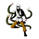 orochimaru with snakes tattoo design idea
