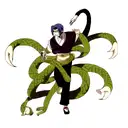 orochimaru with snakes tattoo design idea