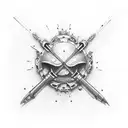 bullet,lips tattoo design idea