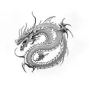 simple dragon  tattoo design idea