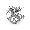 simple dragon  tattoo design idea