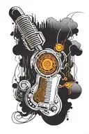audio engineer tattoo design idea