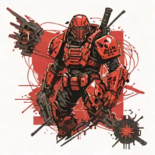 Marauder DOOM slayer tattoo design idea