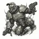 Marauder DOOM slayer tattoo design idea