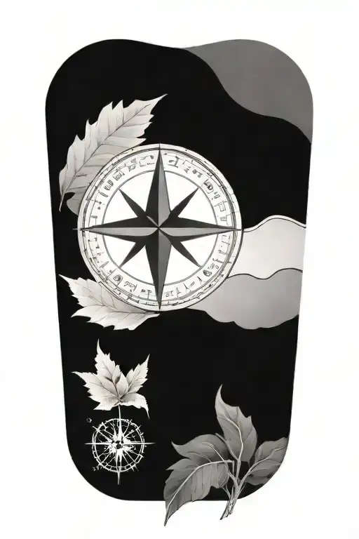 Strong Moral Values, Compass, Life growing tattoo design idea