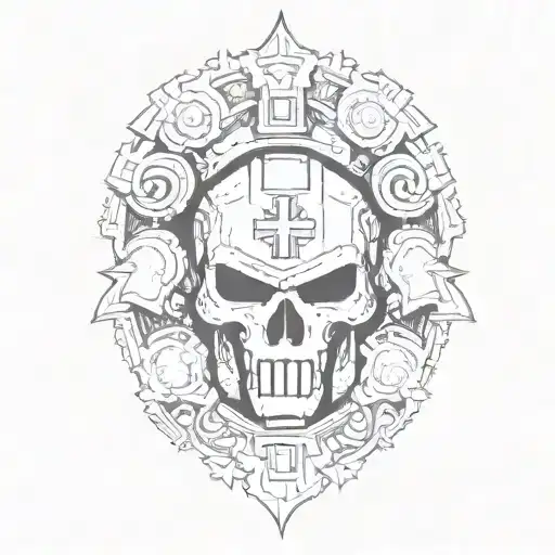 Space Marine Warhammer 40k Ultramarine tattoo design idea