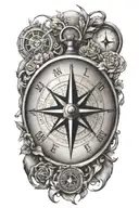 Strong Moral Values, Compass, Life growing tattoo design idea