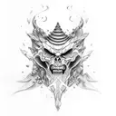 Hades bident tattoo design idea