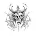 Hades bident tattoo design idea