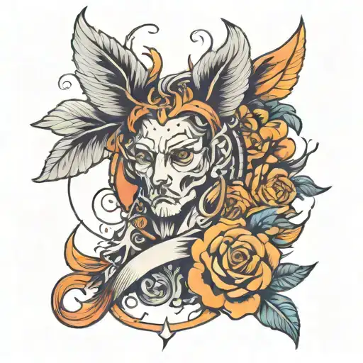 line and 17th september  tattoo design idea