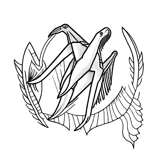 pterodactyl tattoo design idea