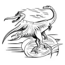 Dinosaur pterodactyl tattoo design idea