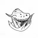 Dinosaur pterodactyl tattoo design idea