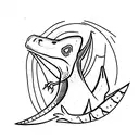 Dinosaur pterodactyl tattoo design idea