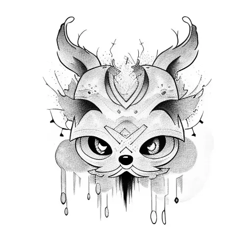 cute ghost tattoo design idea