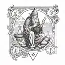 the hermit tarot card tattoo design idea